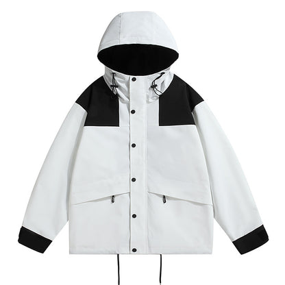 Men's technical outdoor jacket with weatherproof hood and moisture-regulating material Skorter