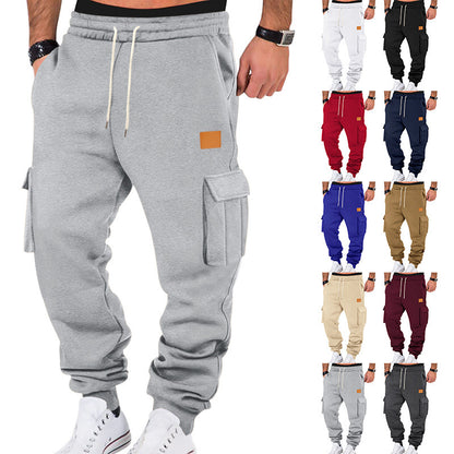 Men's cargo joggers with side pockets and elastic waistband Skorter