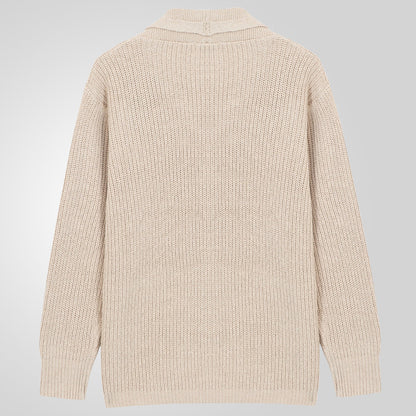 Herrkardigan med texturerad design och eleganta knappar Skorter