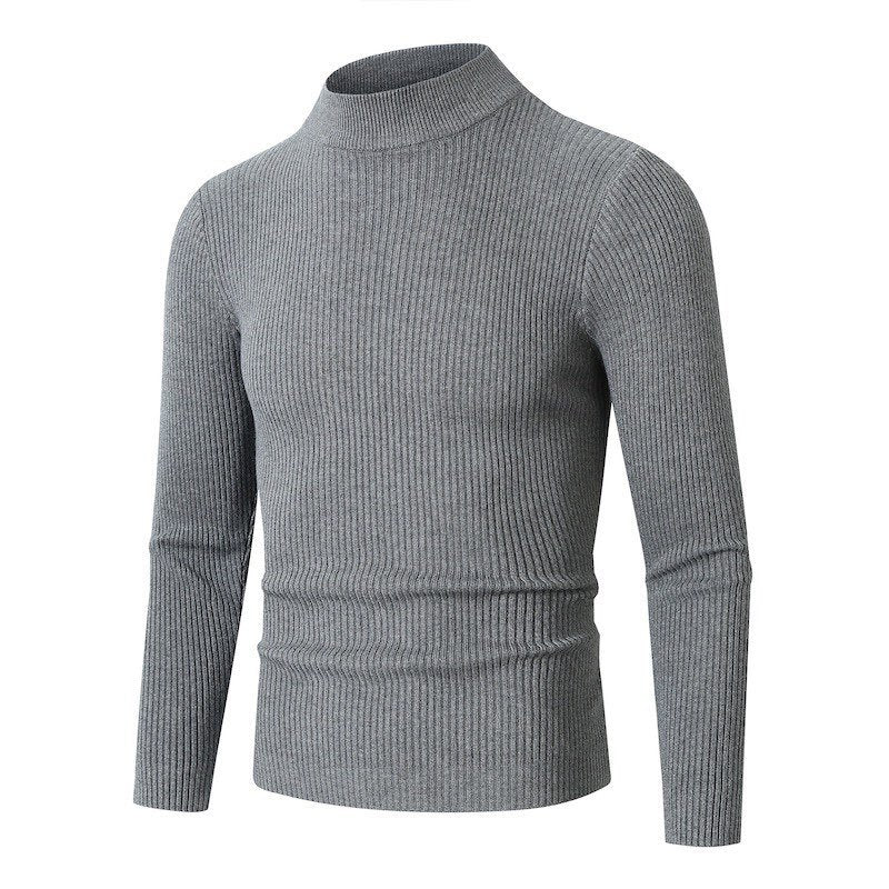 Men's turtleneck sweater made of high-quality ribbed structure Skorter
