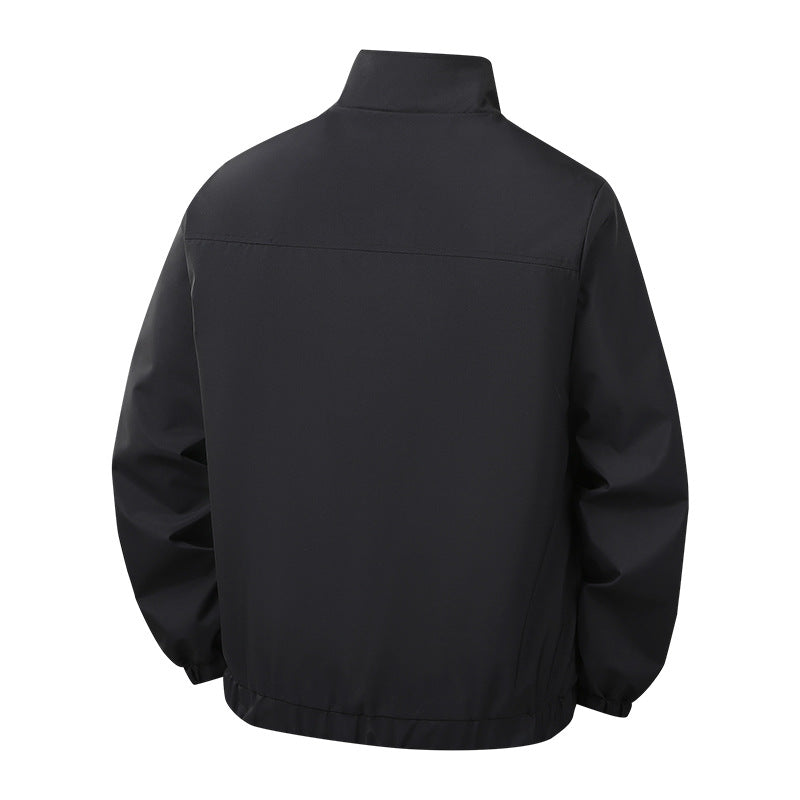 Men's Breathable Transitional Jacket with Adjustable Collar and Practical Pockets Skorter