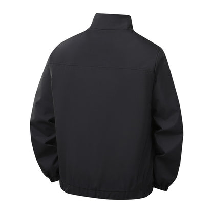 Men's Breathable Transitional Jacket with Adjustable Collar and Practical Pockets Skorter