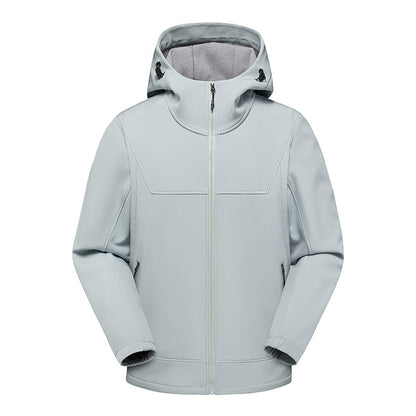 Men's technical multifunction jacket with adjustable hood collar and water-repellent material Skorter