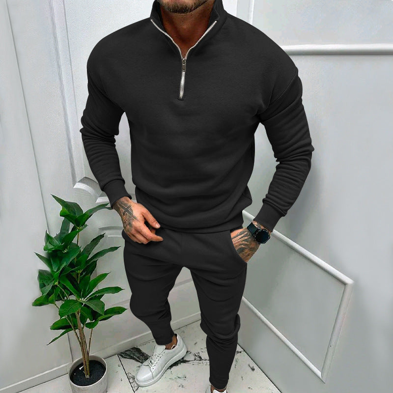 Men's sporty sweater with stand-up collar Skorter