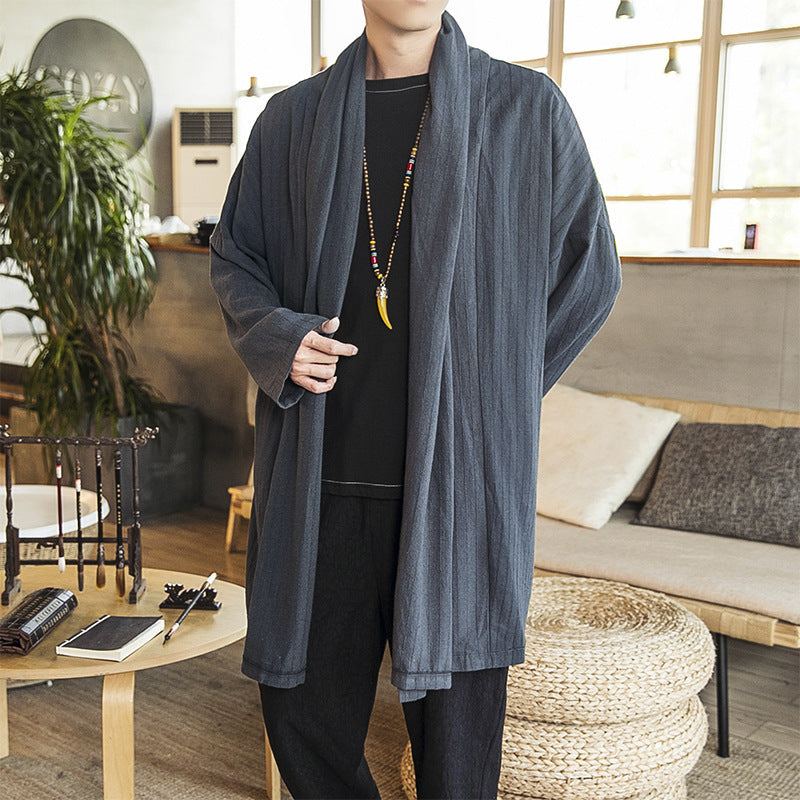 Men's casual kimono jacket with elegant cut and soft fabric Skorter
