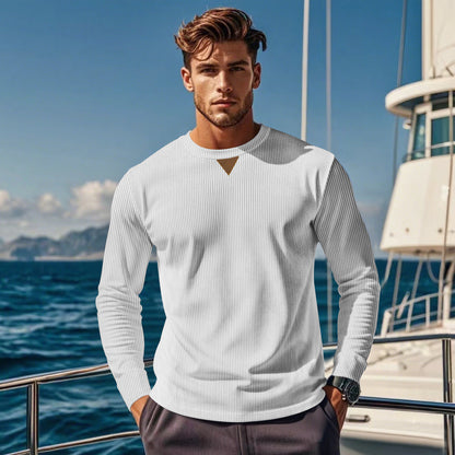 Men's sporty long-sleeve shirt with innovative texture design Skorter