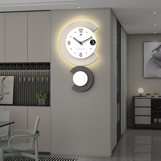 Skorter | Modern LED Lamp Silent Wall Clock for Living Room