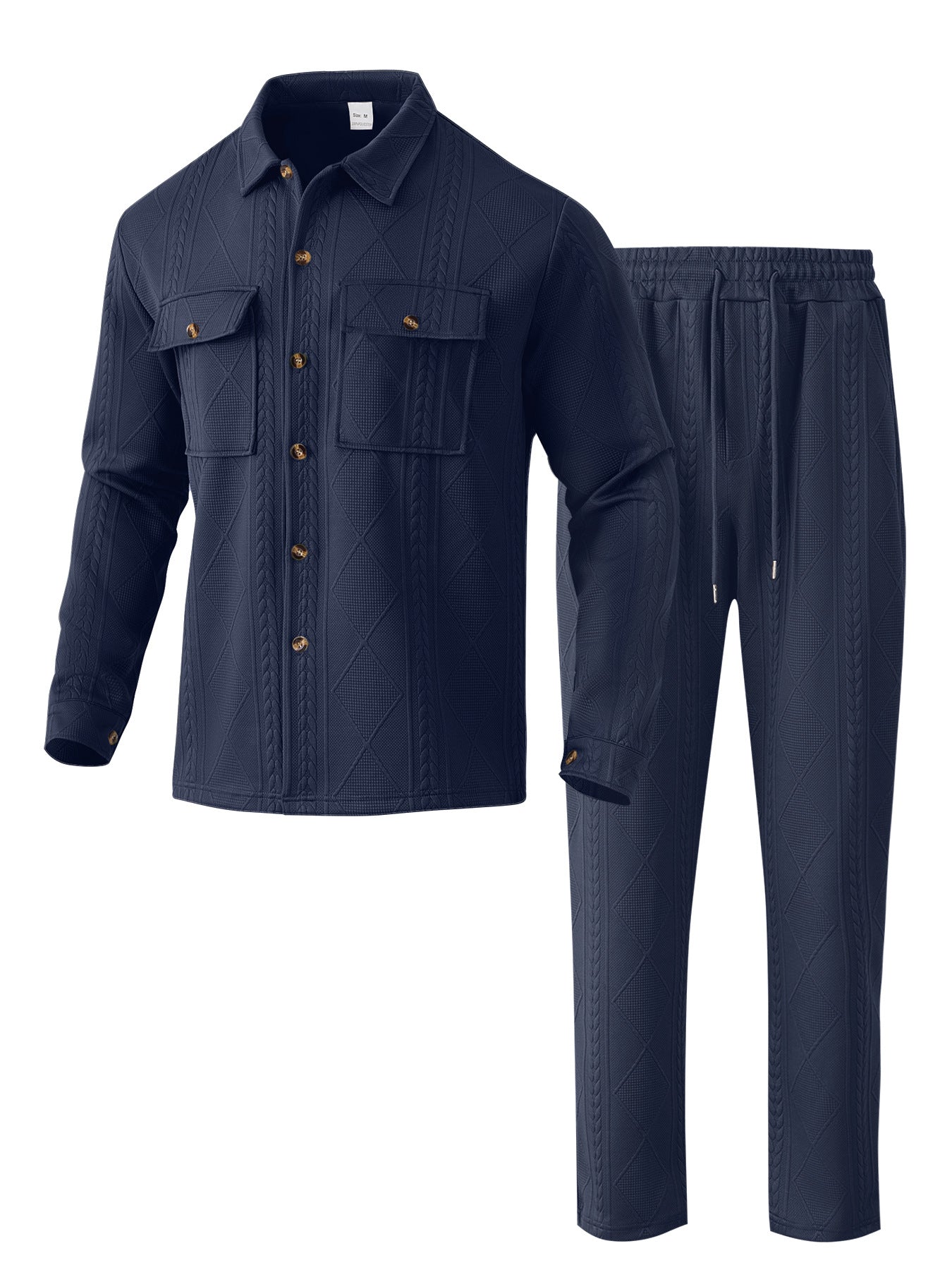 Men's stylish tracksuit with patterned top and elastic waistband Skorter