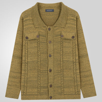 Herrkofta med kabelmönster och praktiska fickor Skorter