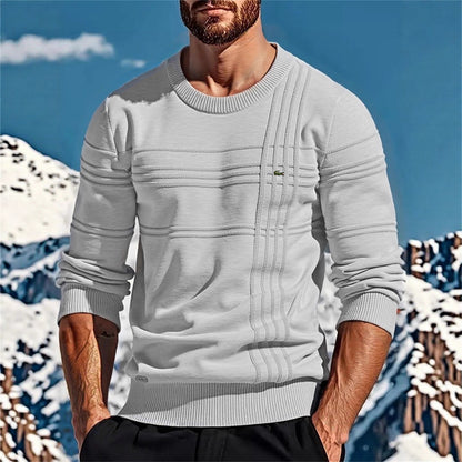 Men's stylish knitted sweater with unique texture details Skorter