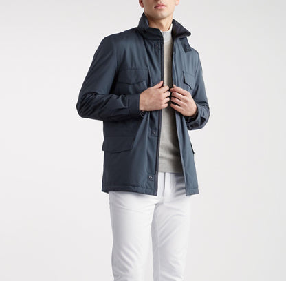 Men's versatile utility jacket with high collar and practical pockets Skorter