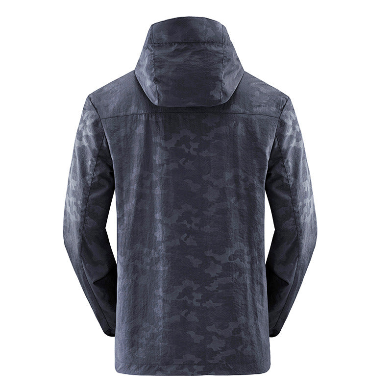 Men's water-repellent camouflage jacket with adjustable hood Skorter