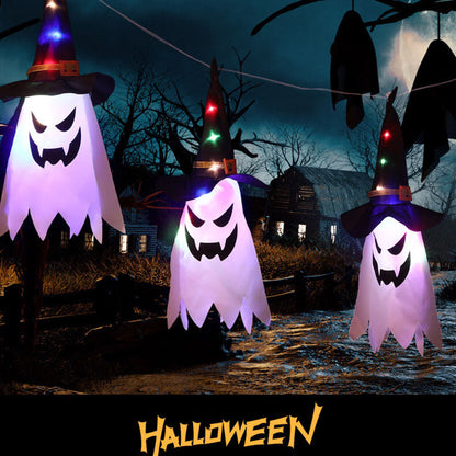 Skorter | Halloween Ghost Wizard Hat Color Light Fabric 1/5 Light Battery USB LED String Lights