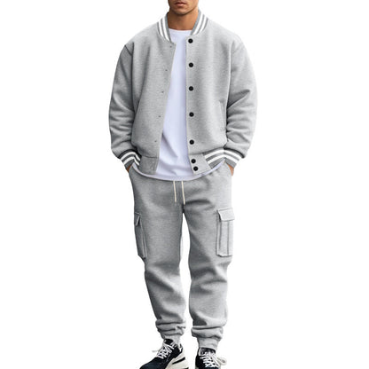 Men's sporty tracksuit with functional pockets and elastic waistband Skorter