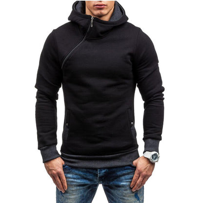 Men's stylish hoodie with side zipper and contrasting sleeves Skorter