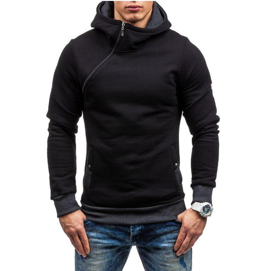 Men's stylish hoodie with side zipper and contrasting sleeves Skorter