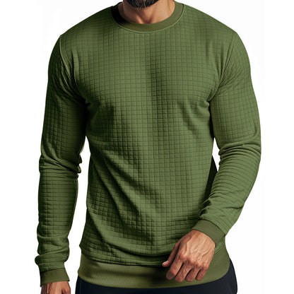Men's long sleeve sweatshirt with textured design and elastic cuffs Skorter