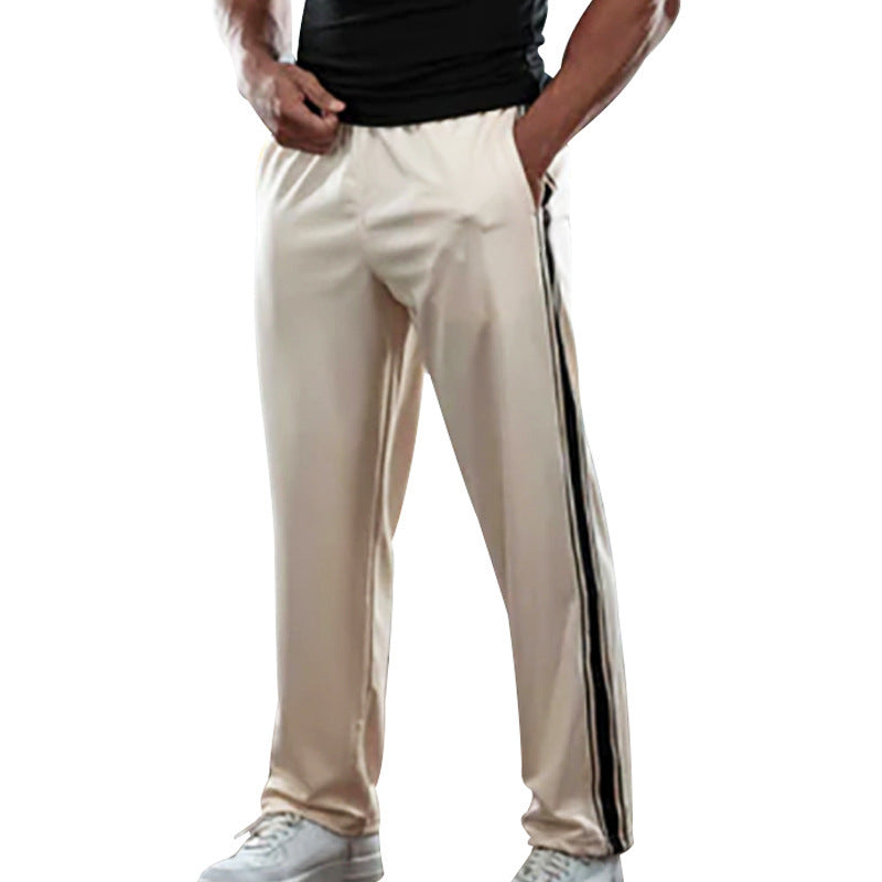 Men's sporty training pants with side contrast elements Skorter