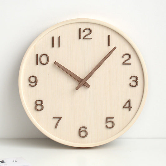 Skorter | Natural Elegance - Round Wood Wall Clock