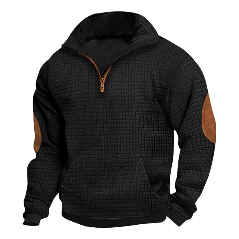 Men's sporty pullover with zipper and elastic cuffs Skorter
