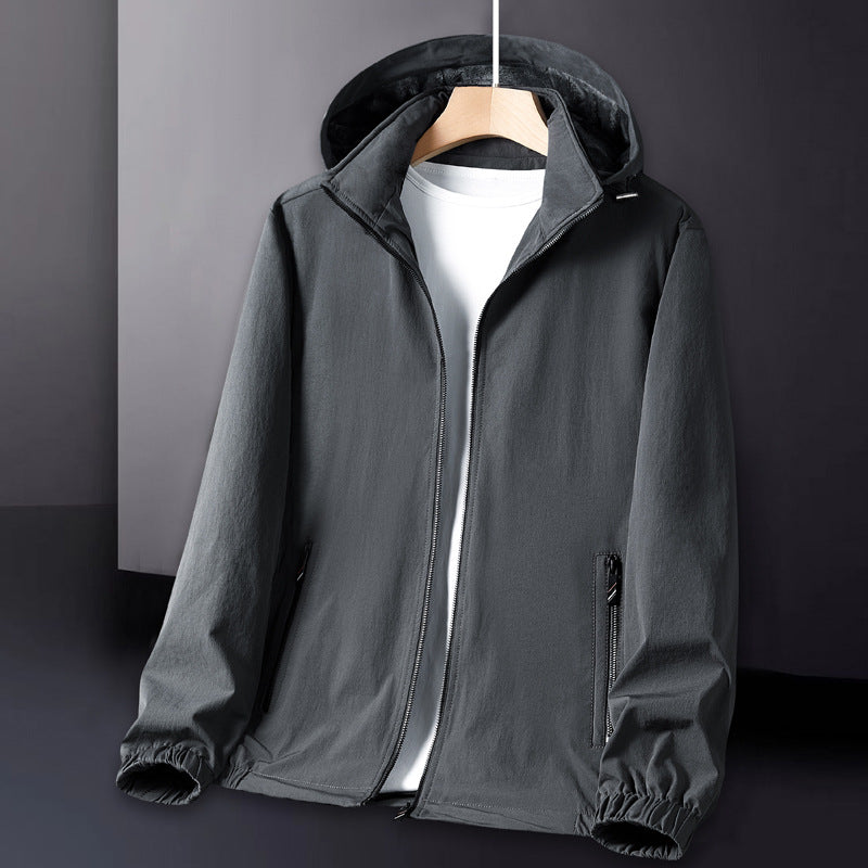 Men's Breathable Functional Jacket with Adjustable Hood Skorter