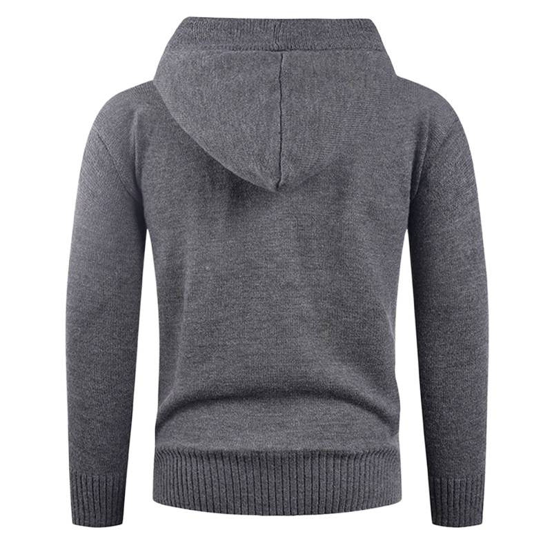 Men's stylish hooded sweatshirt with button detail Skorter