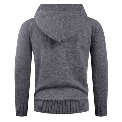 Men's stylish hooded sweatshirt with button detail Skorter