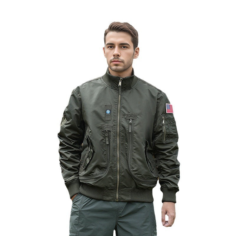 Men's technical bomber jacket with functional pockets Skorter