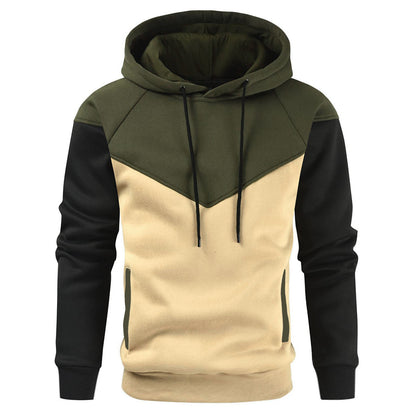 Men's stylish hoodie with innovative patchwork design Skorter