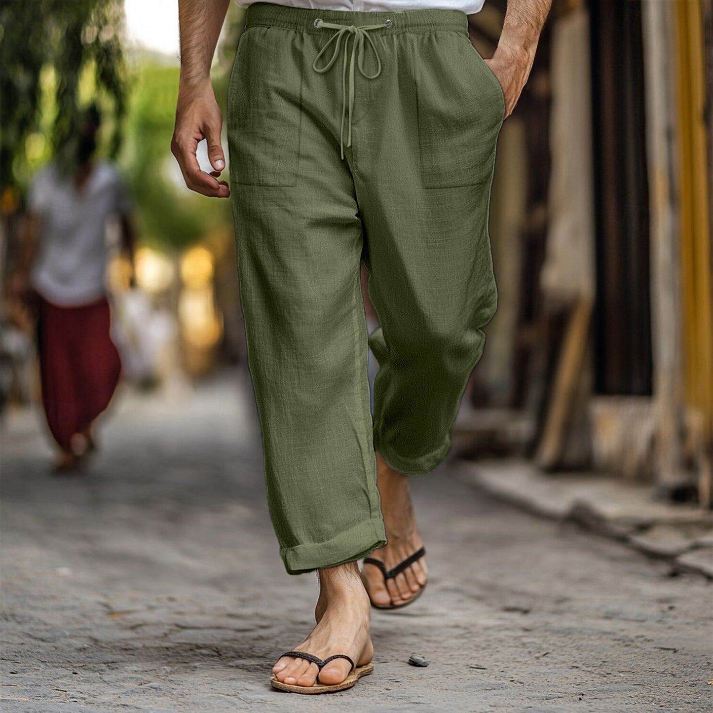 Men's airy linen pants Skorter
