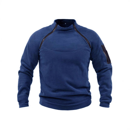 Men's thermal fleece pullover with high collar and practical pockets Skorter