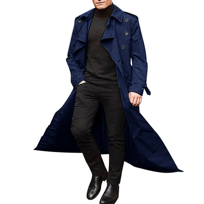Men's elegant trench coat with double button placket Skorter