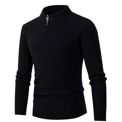 Men's stylish turtleneck sweater with zipper Skorter