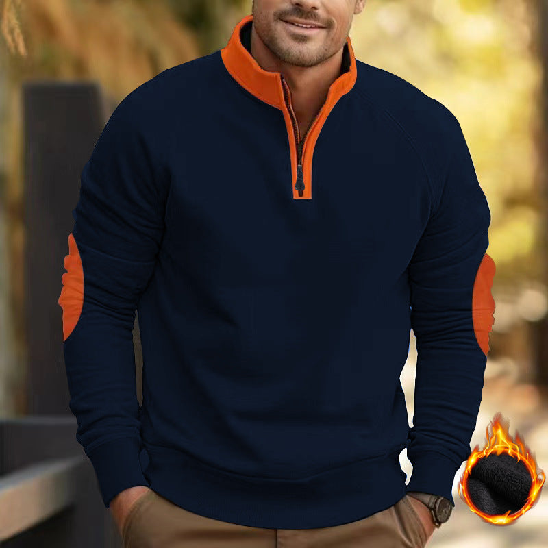 Men's sweatshirt with textured zipper Skorter