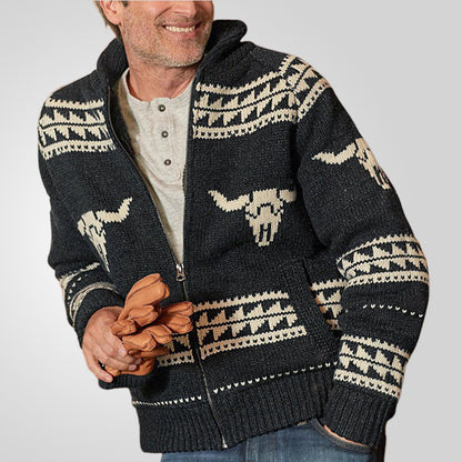 Herrkofta med unikt mönster och praktiska fickor Skorter