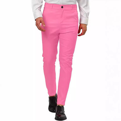 Men's Fashion Slim-Fit Chino Pants with Elastic Waistband and Innovative Design Skorter