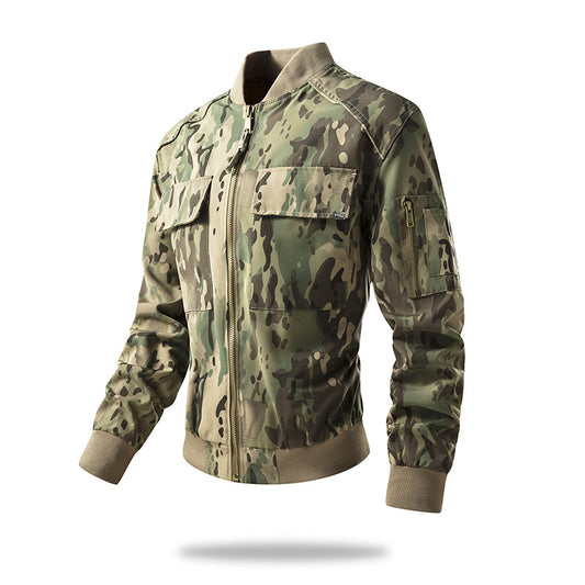 Men's Bomber Jacket with Practical Pockets and Breathable Material Skorter