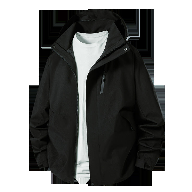 Men's technical transition jacket with adjustable hood rim Skorter