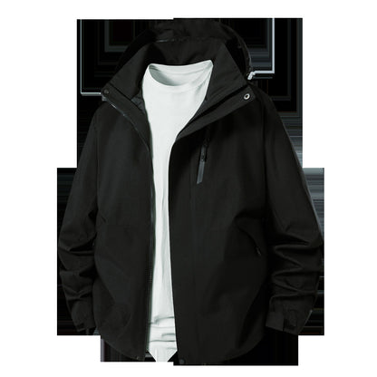 Men's technical transition jacket with adjustable hood rim Skorter