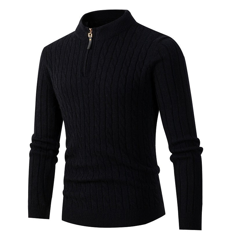 Men's stylish turtleneck sweater with zipper Skorter