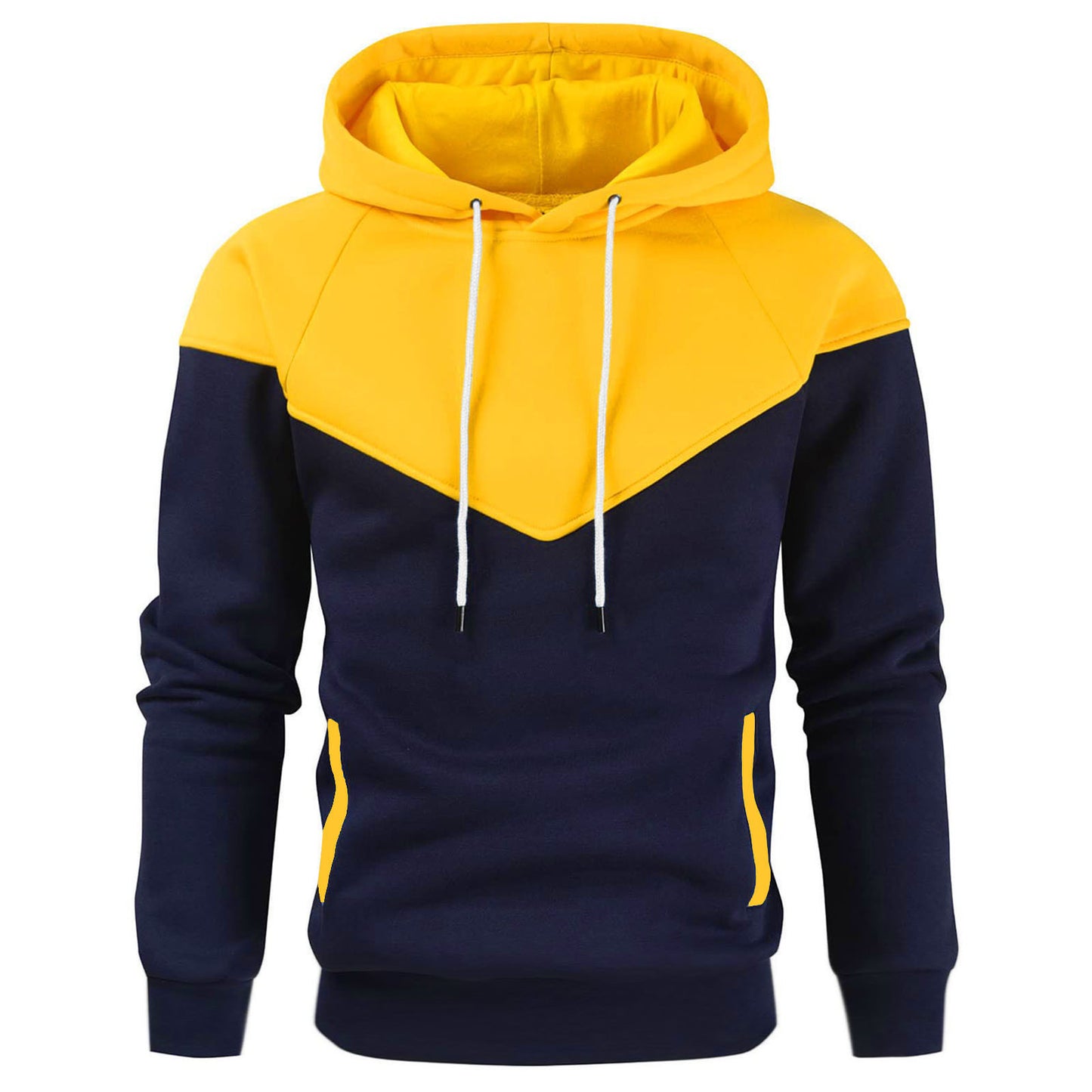Men's stylish hoodie with innovative patchwork design Skorter