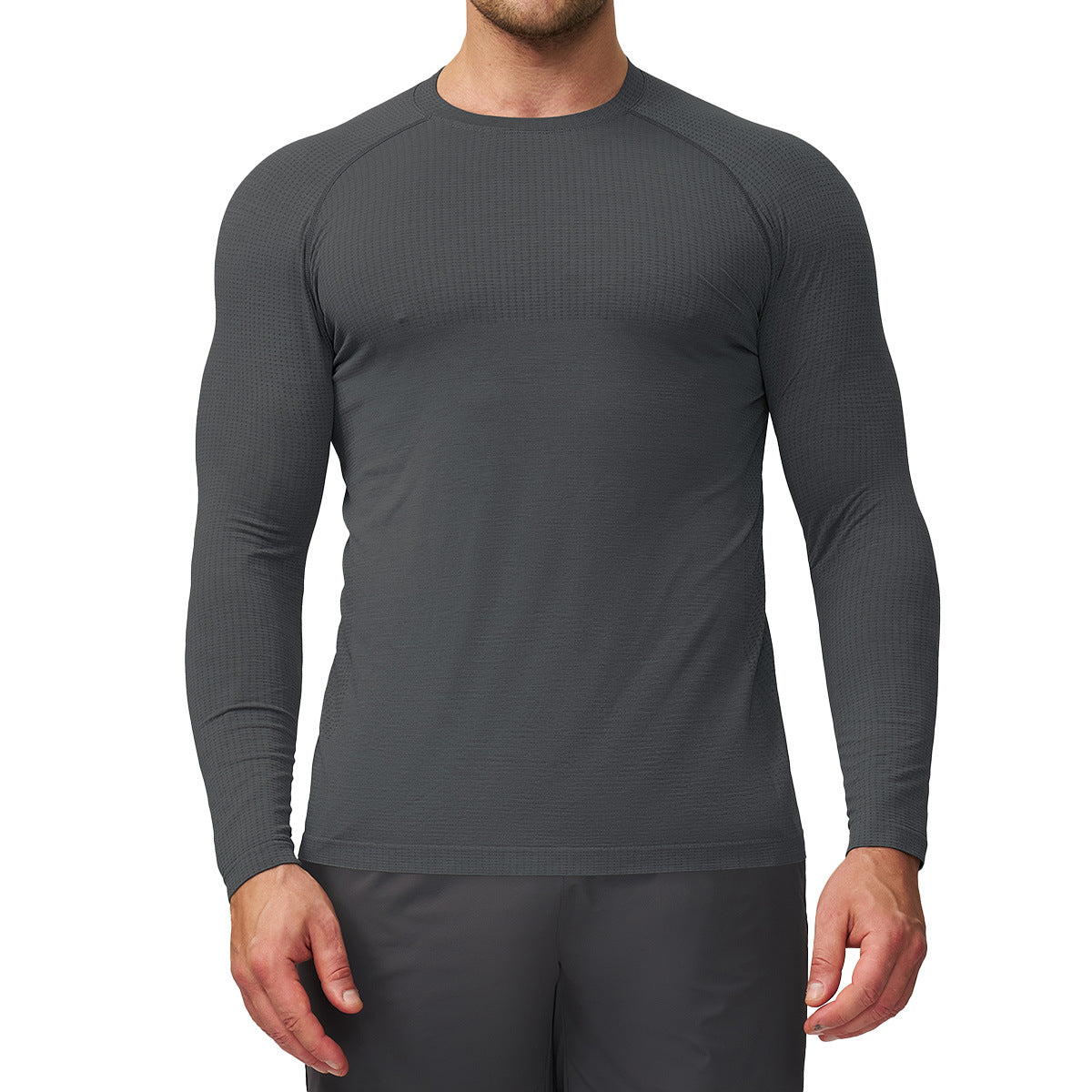 Men's Athletic Long-Sleeve Compression Shirt Skorter