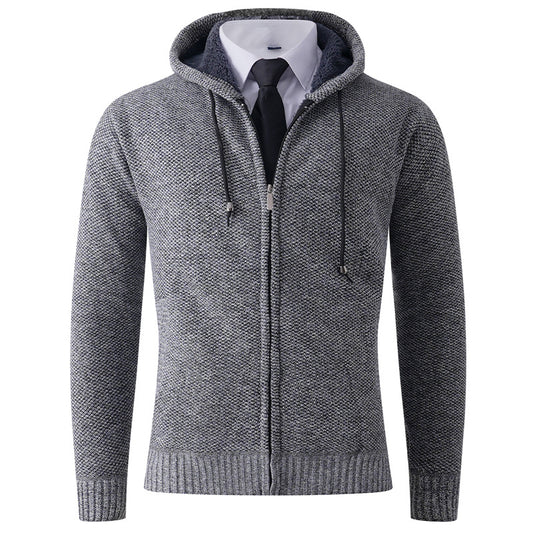 Herrkofta med huva och texturerad finish Skorter