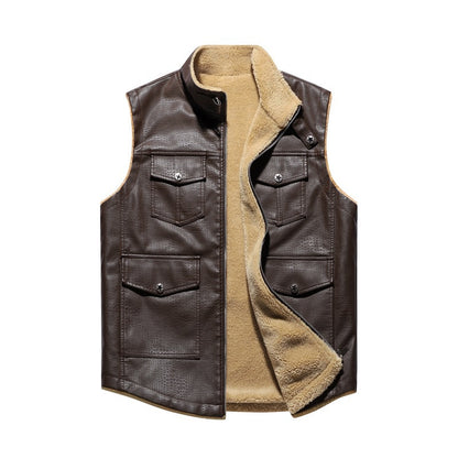 Men's vest in casual style with warm lining by Skorter