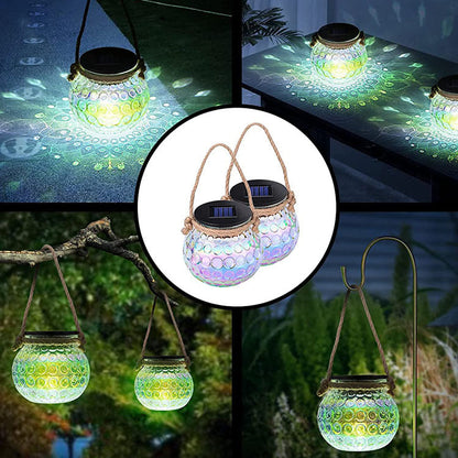 Skorter | Solar broken glass bottle LED outdoor decorative hanging light