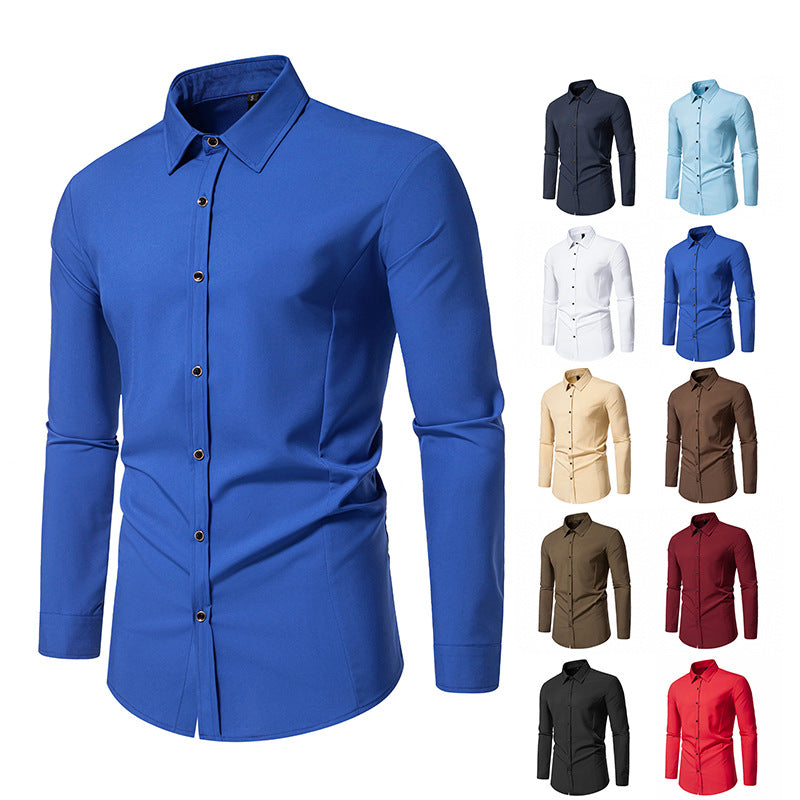 Men's fashionable long-sleeve shirt with elegant cut Skorter