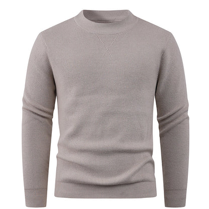 Men's Textured Crew Neck Sweater Skorter