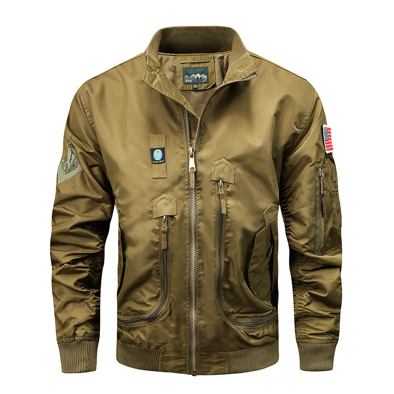 Men's Biker Jacket In A Modern Style with Functional Pockets Skorter