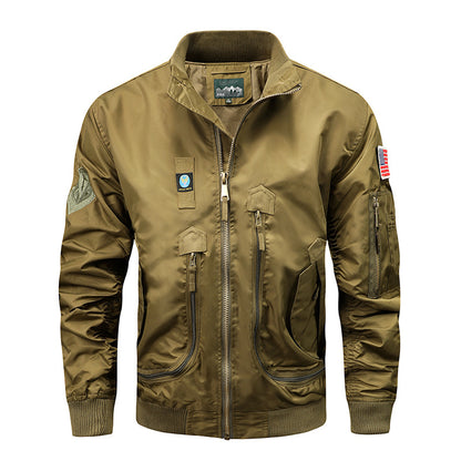 Men's Biker Jacket In A Modern Style with Functional Pockets Skorter