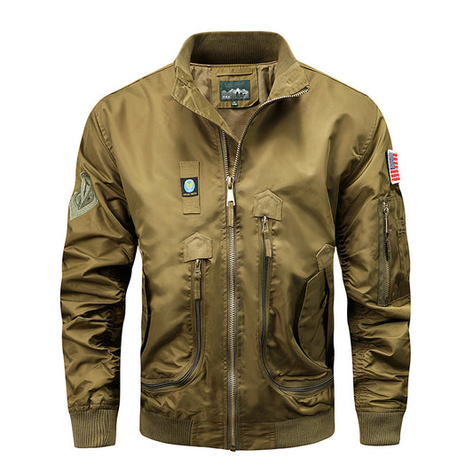 Men's Biker Jacket In A Modern Style with Functional Pockets Skorter